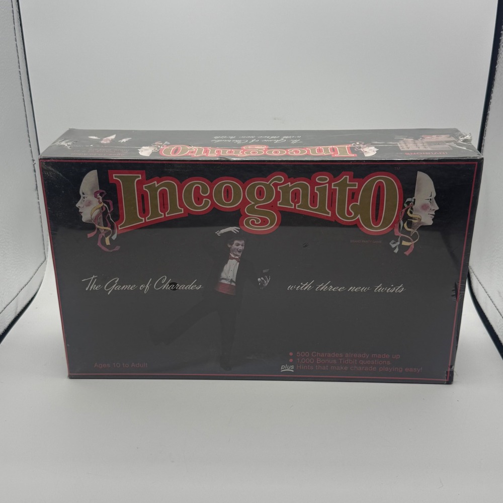 SEALED Invisions Incognito Board Game Unisex OS Black Charades Party Game 1991